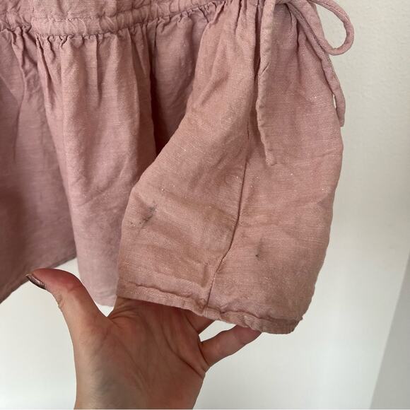 Madewell Linen-Blend Lorelei Mini Dress in Dusty Blush Pink - Picture 8 of 11